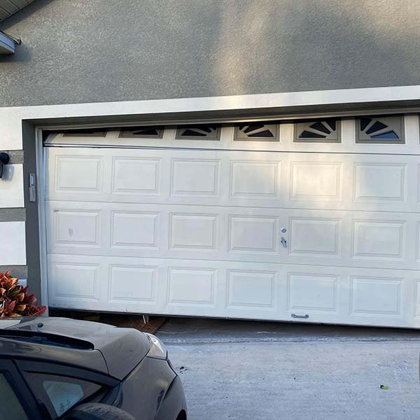 uneven garage door
