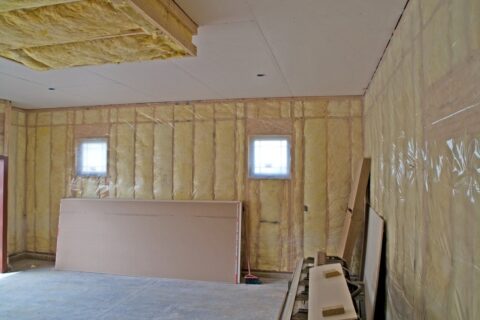 Garage with insulation installation in progress in Seminole County, FL